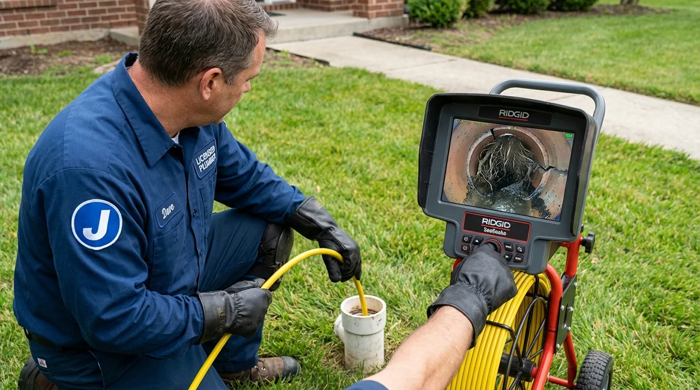 Sewer camera inspection being performed by Johns Plumbing LLC in Katonah